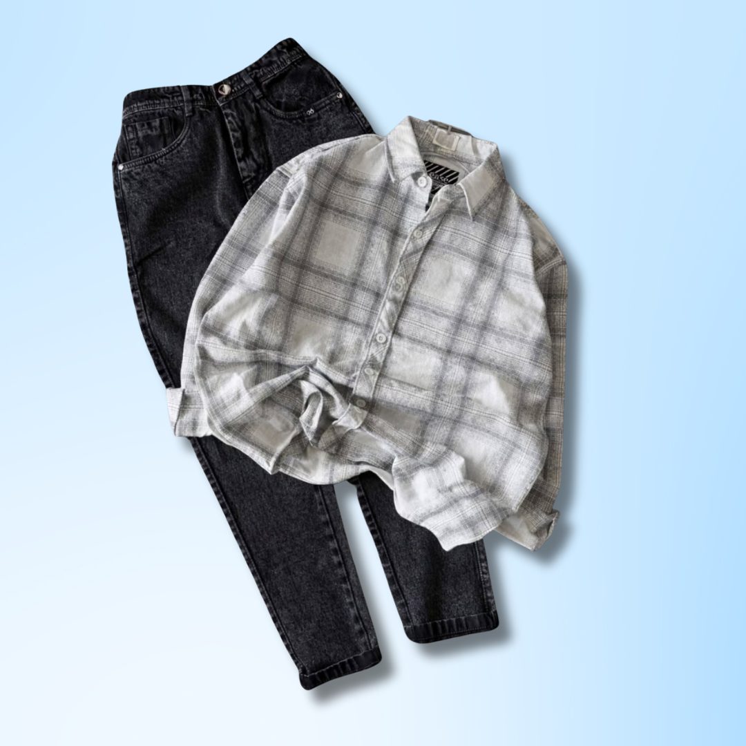 Men’s Grey Checked Shirt